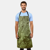 Tablier Peinture abstraite verte (Porté)