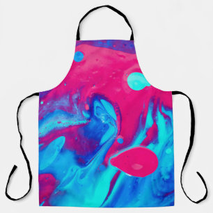 Tablier Peinture abstraite violette et bleue
