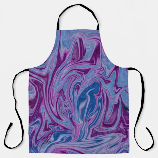 Tablier Peinture abstraite violette et bleue (Recto)