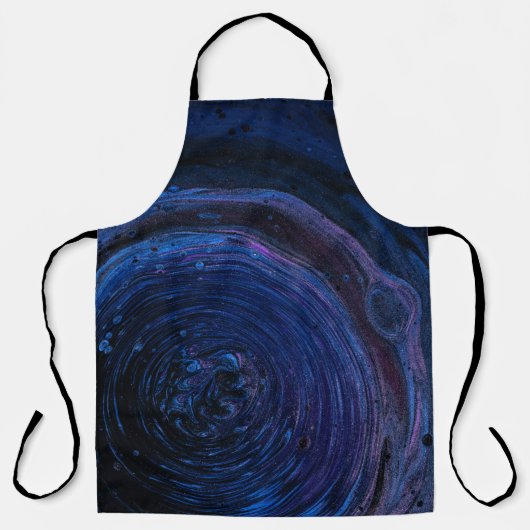 Tablier Peinture abstraite violette et marron (Recto)