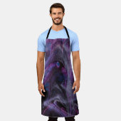 Tablier Peinture abstraite violette et rose (Porté)