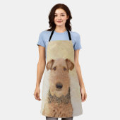 Tablier Peinture Airedale Terrier - Cute Original Art (Porté)