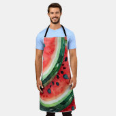 Tablier Peinture aquarelle de pastèque (Porté)