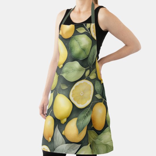 Tablier Peinture aquarelle des citrons (Insitu)
