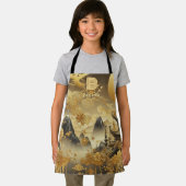 Tablier Peinture chinoise Faux Golden Dripping Monogramme (Insitu)