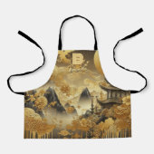 Tablier Peinture chinoise Faux Golden Dripping Monogramme (Recto)