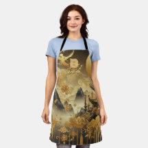 Peinture chinoise Faux Golden Dripping Monogramme