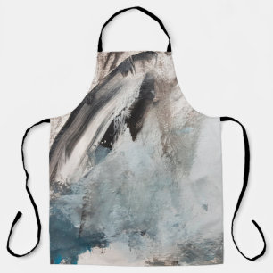 Tablier Peinture d'art Abstrait gris et bleu.abstrait, art