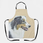 Tablier Peinture de berger australien - Art original de ch (Recto)