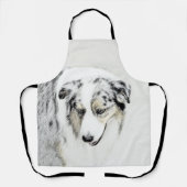 Tablier Peinture de berger australien - Art original de ch (Recto)