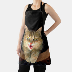 Tablier Peinture de chat Mad - Cute Original Cat Art