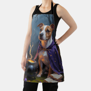 Tablier Peinture de Halloween fantaisiste de Bull Terrier