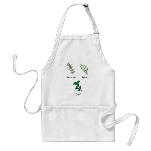 Tablier Peinture de jardin d'herbes (Devant)