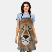 Tablier Peinture de lion (Porté)