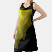 Tablier Peinture de motif abstrait noir et jaune (Insitu)