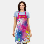 Tablier Peinture de peinture colorée personnalisée (Porté)