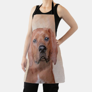 Tablier Peinture de Redbone Coonhound - Art original de ch