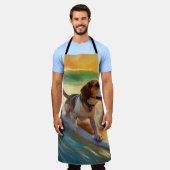 Tablier Peinture de surf de la plage Beagle (Porté)