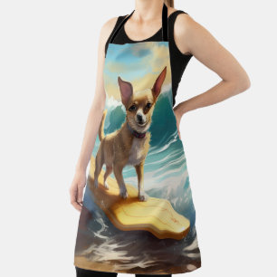 Tablier Peinture de surf sur la plage de Chihuahua