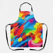 Tablier Peinture d'explosion de couleur joyeuse (Recto)
