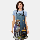 Tablier Peinture d'Halloween de chien beagle (Porté)