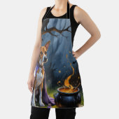 Tablier Peinture d'Halloween lunaire de Basenji Chien (Insitu)