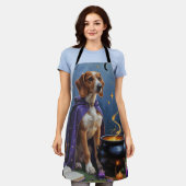 Tablier Peinture d'Halloween Whimsical Chien d'Afghanistan (Porté)