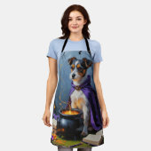Tablier Peinture d'Halloween Whimsical Terrier australien (Porté)