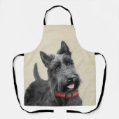 Tablier Peinture écossaise Terrier - Cute Original Chien A (Recto)