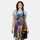 Tablier Peinture fantaisiste d'Halloween de chien Cockapoo (Porté)