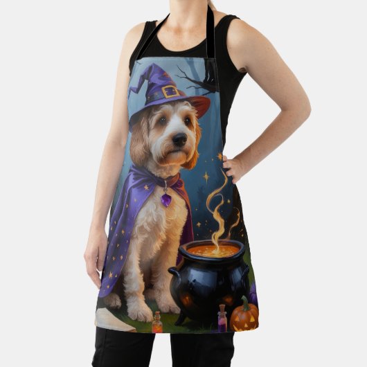 Tablier Peinture fantaisiste d'Halloween de chien Cockapoo (Insitu)