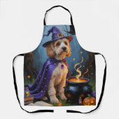 Tablier Peinture fantaisiste d'Halloween de chien Cockapoo (Recto)