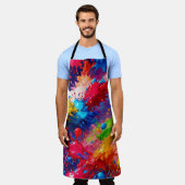 Tablier Peinture humide colorée design (Porté)