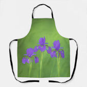 Tablier Peinture Iris Violet - Art Fleur Originale (Recto)