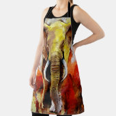 Tablier Peinture moderne à l'huile d'éléphant Abstraite (Insitu)