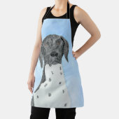 Tablier Peinture pointeur germanique à pois court - Chien  (Insitu)