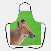 Tablier Peinture Red Fox - Art original de la faune (Recto)