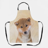 Tablier Peinture Shiba Inu (Rouge) - Art Chien original (Recto)