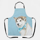 Tablier Peinture Sibérienne Husky Puppy - Art Chien origin (Recto)