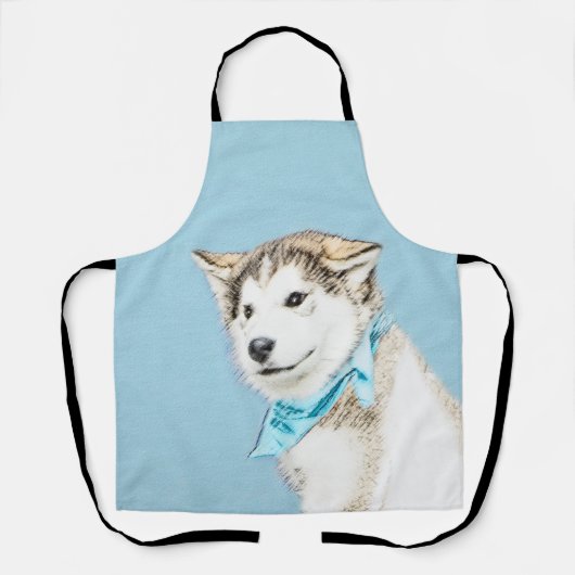 Tablier Peinture Sibérienne Husky Puppy - Art Chien origin (Recto)