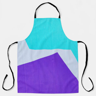 Tablier Peinture turquoise, blanche et violette