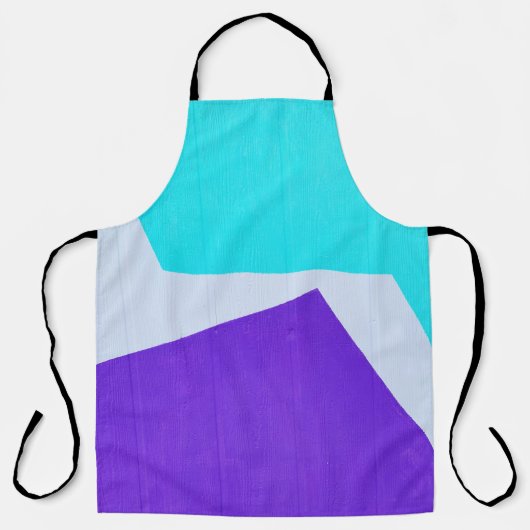 Tablier Peinture turquoise, blanche et violette (Recto)