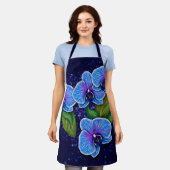 Tablier Peinture Whimsical Blue Orchid (Porté)