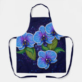 Tablier Peinture Whimsical Blue Orchid (Recto)