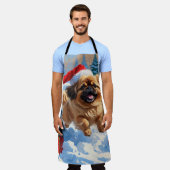 Tablier Pekingese Chien courant dans la neige avec le Casq (Porté)