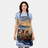 Tablier Pekingese Christmas Boat Holiday (Porté)