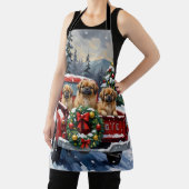 Tablier Pekingese Christmas Red Truck Holiday (Insitu)