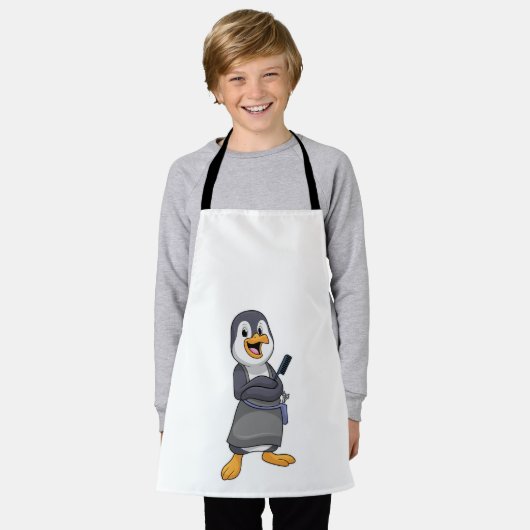 Tablier Penguin en coiffure avec peigne (Porté)