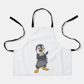 Tablier Penguin en coiffure avec peigne (Recto)