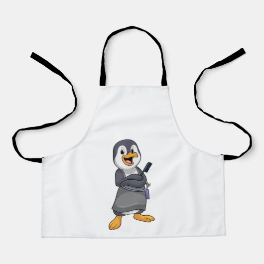 Tablier Penguin en coiffure avec peigne (Recto)